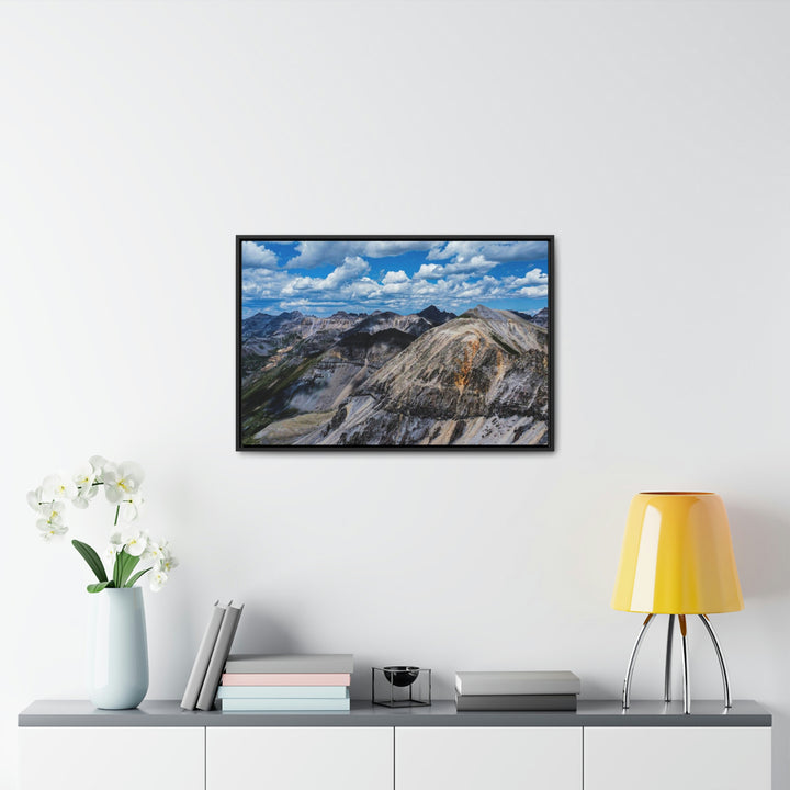 Imogene Pass From the Air - Canvas with Frame