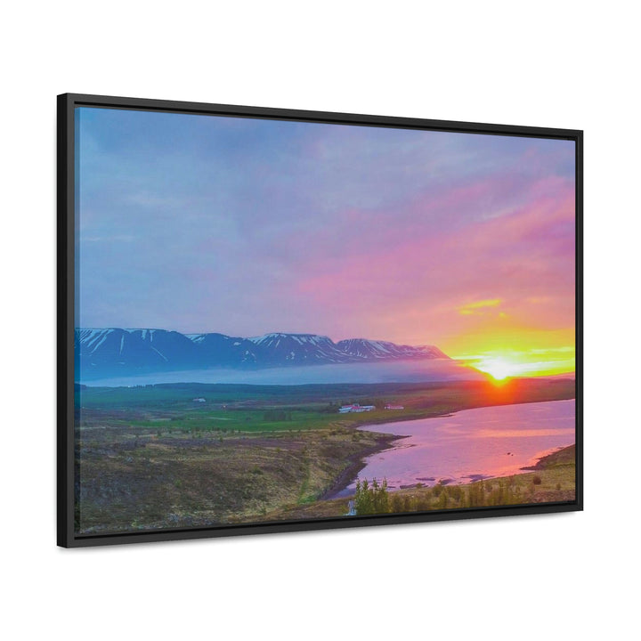 Sunset Over the Fjord Part 2 - Canvas with Frame