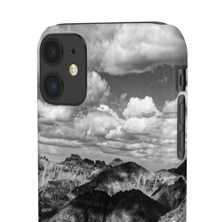 Imogene Pass From the Air in Black and White - Phone Case