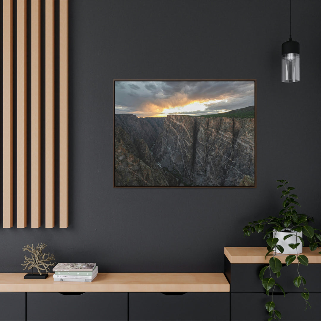 Painted Wall at Sunset Part 1 - Canvas with Frame