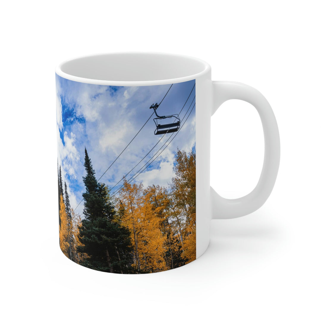 Chairlift in Suspension - Ceramic Mug 11oz - Visiting This World