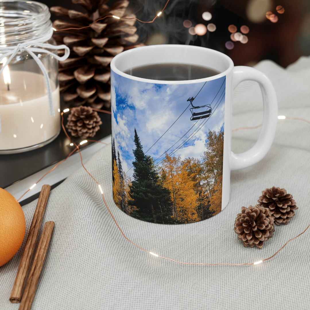 Chairlift in Suspension - Ceramic Mug 11oz - Visiting This World