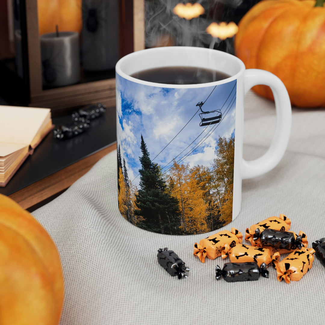 Chairlift in Suspension - Ceramic Mug 11oz - Visiting This World