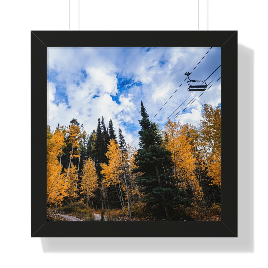 Chairlift in Suspension - Framed Print - Visiting This World