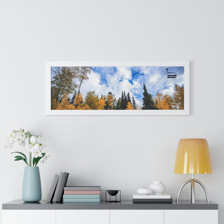 Chairlift in Suspension - Framed Print - Visiting This World