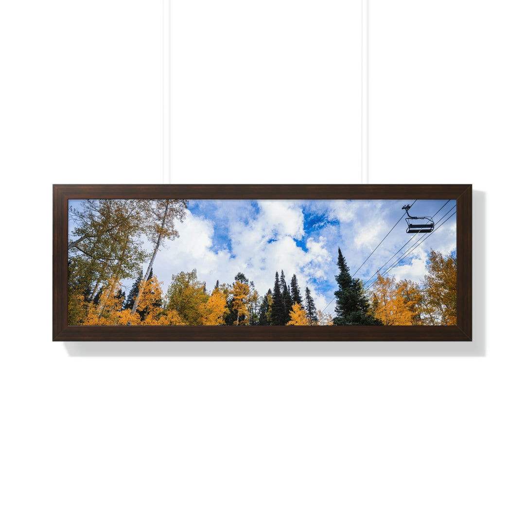 Chairlift in Suspension - Framed Print - Visiting This World