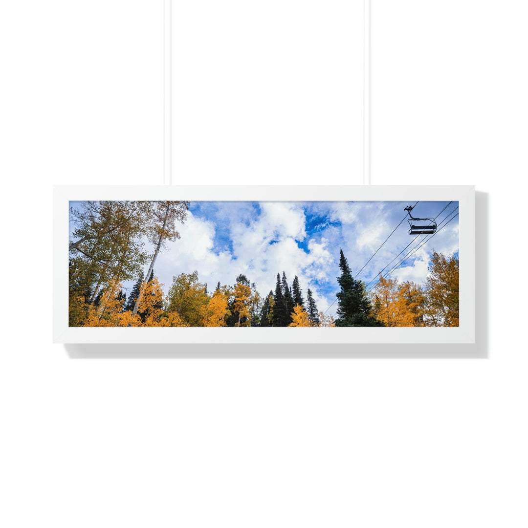 Chairlift in Suspension - Framed Print - Visiting This World