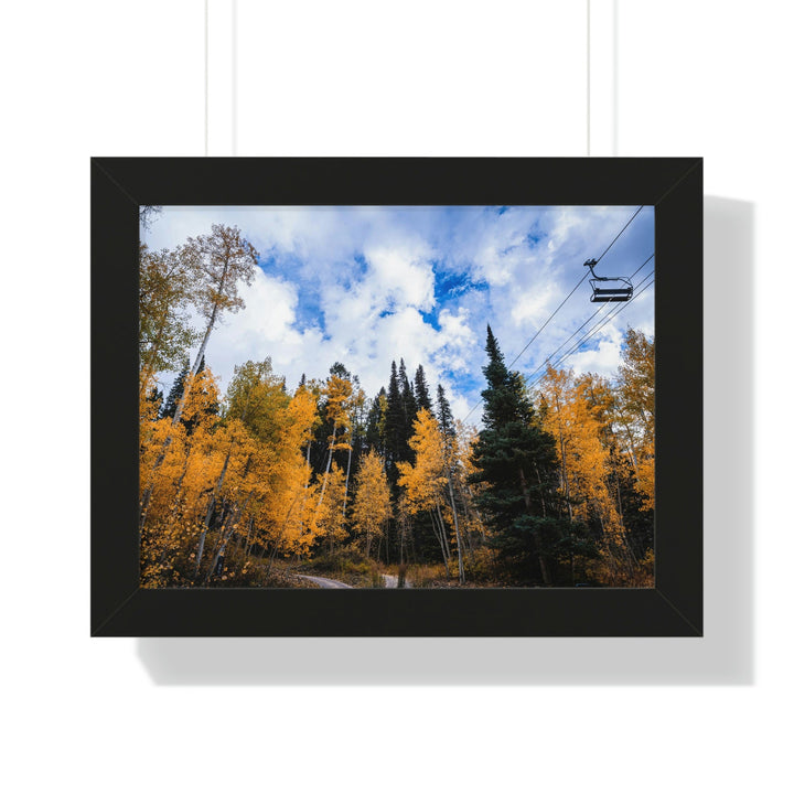 Chairlift in Suspension - Framed Print - Visiting This World