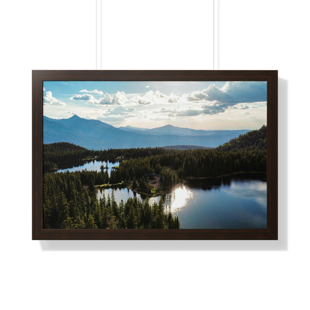 Cool Mountain Lakes - Framed Print - Visiting This World