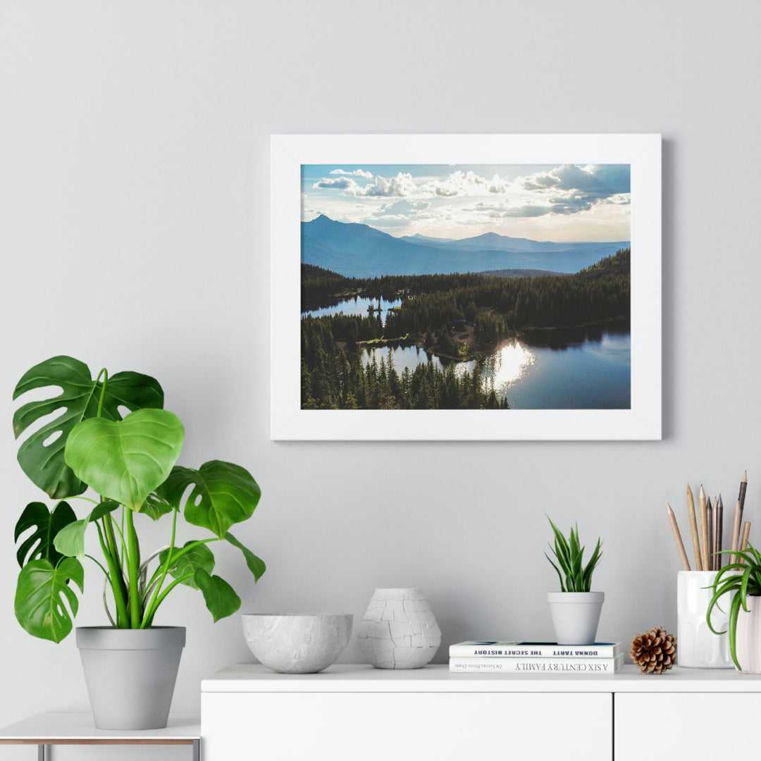 Cool Mountain Lakes - Framed Print - Visiting This World