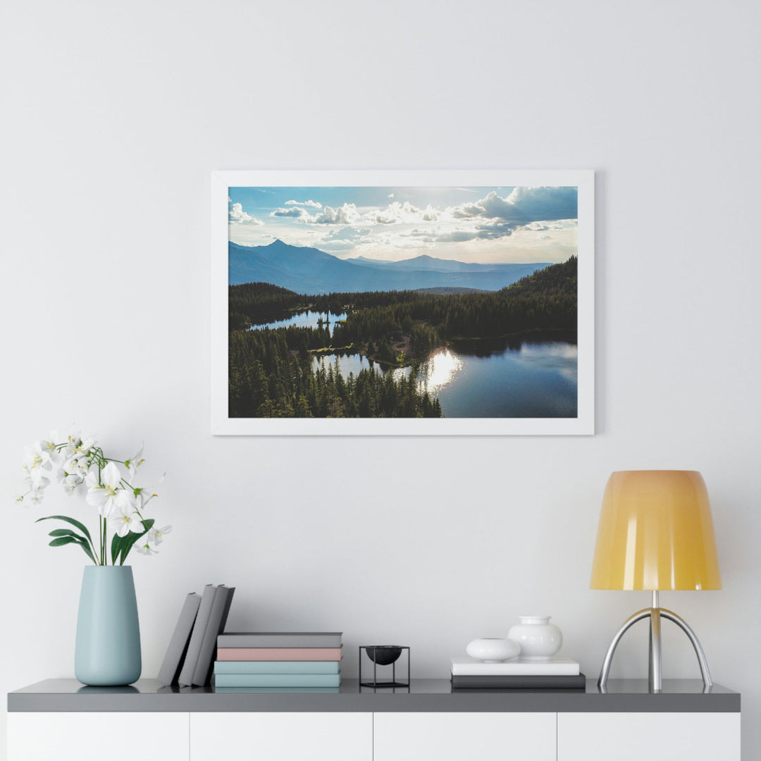 Cool Mountain Lakes - Framed Print - Visiting This World