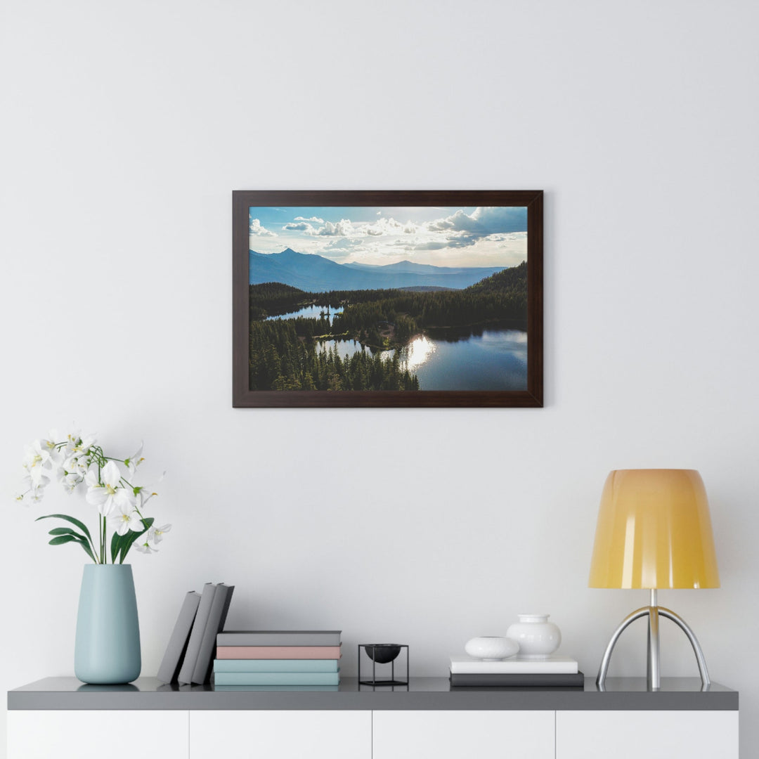 Cool Mountain Lakes - Framed Print - Visiting This World