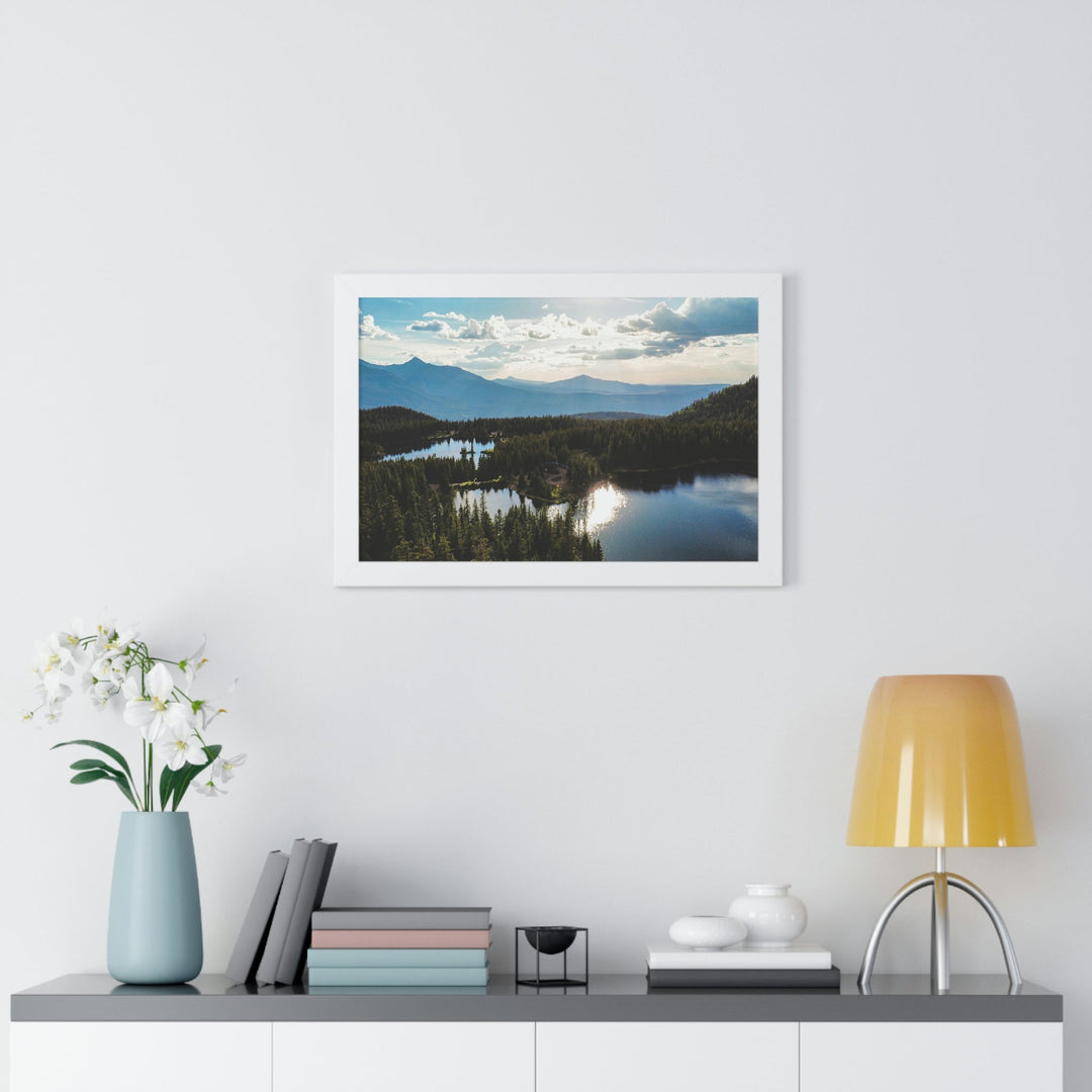 Cool Mountain Lakes - Framed Print - Visiting This World