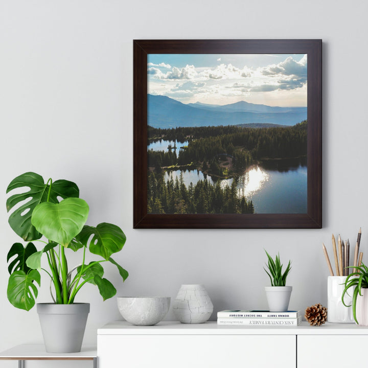 Cool Mountain Lakes - Framed Print - Visiting This World