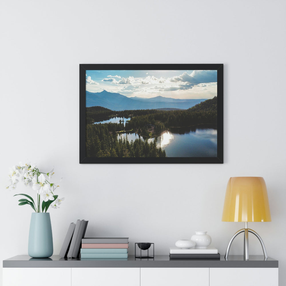 Cool Mountain Lakes - Framed Print - Visiting This World