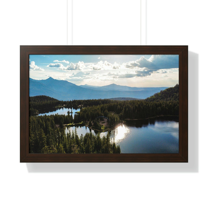 Cool Mountain Lakes - Framed Print - Visiting This World