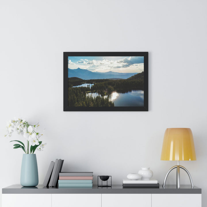 Cool Mountain Lakes - Framed Print - Visiting This World