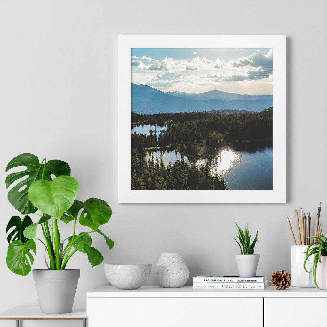 Cool Mountain Lakes - Framed Print - Visiting This World