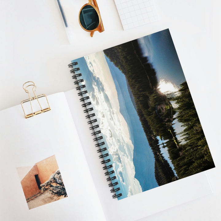 Cool Mountain Lakes - Spiral Ruled Line Notebook - Visiting This World