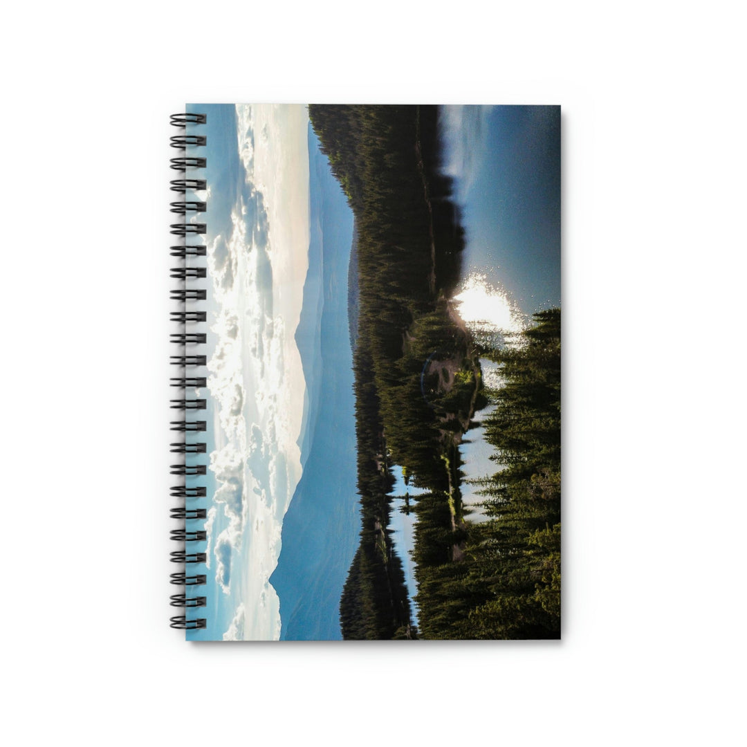 Cool Mountain Lakes - Spiral Ruled Line Notebook - Visiting This World