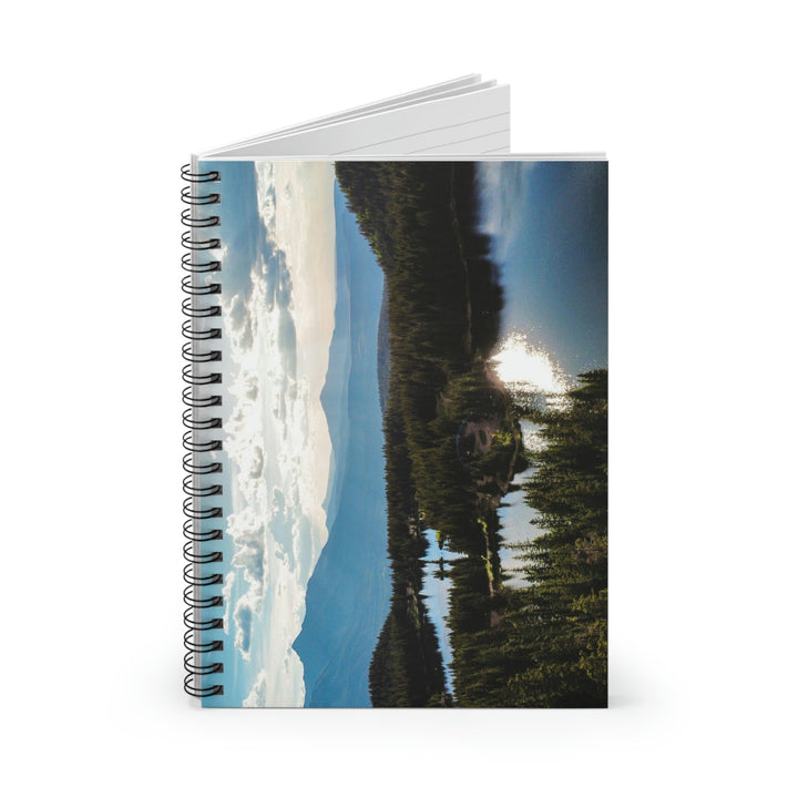 Cool Mountain Lakes - Spiral Ruled Line Notebook - Visiting This World