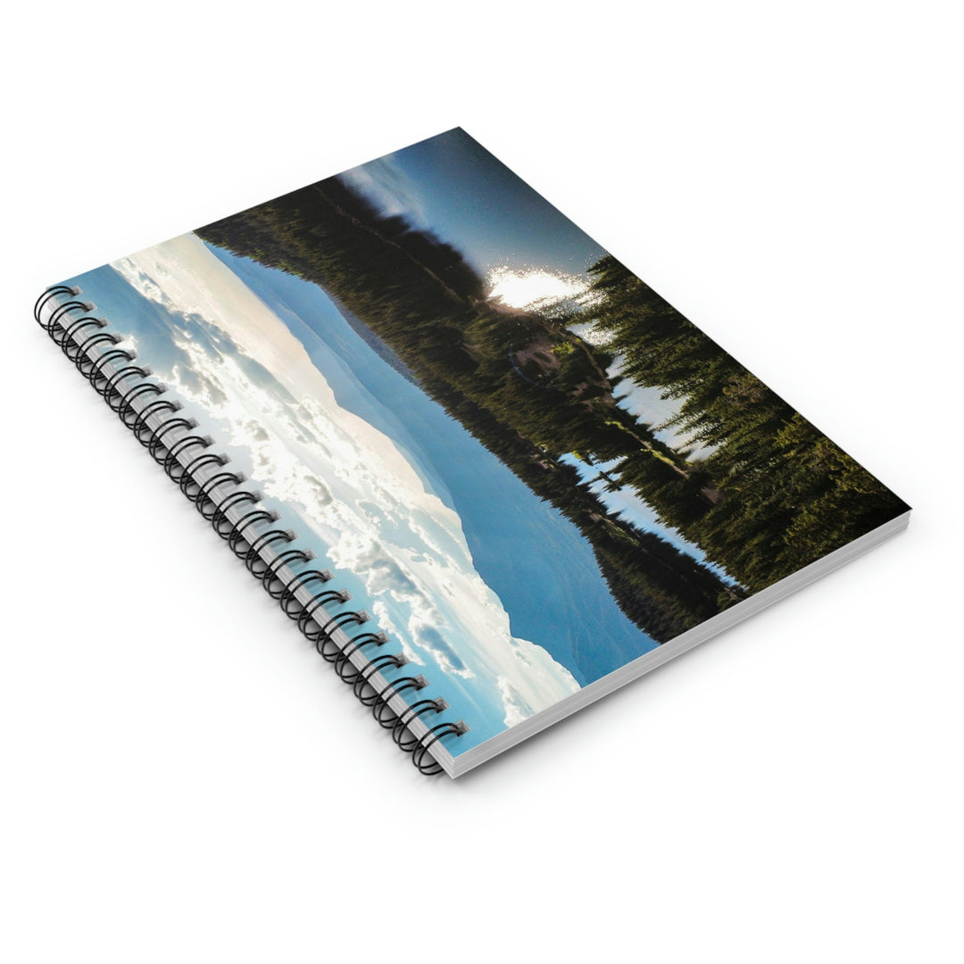 Cool Mountain Lakes - Spiral Ruled Line Notebook - Visiting This World