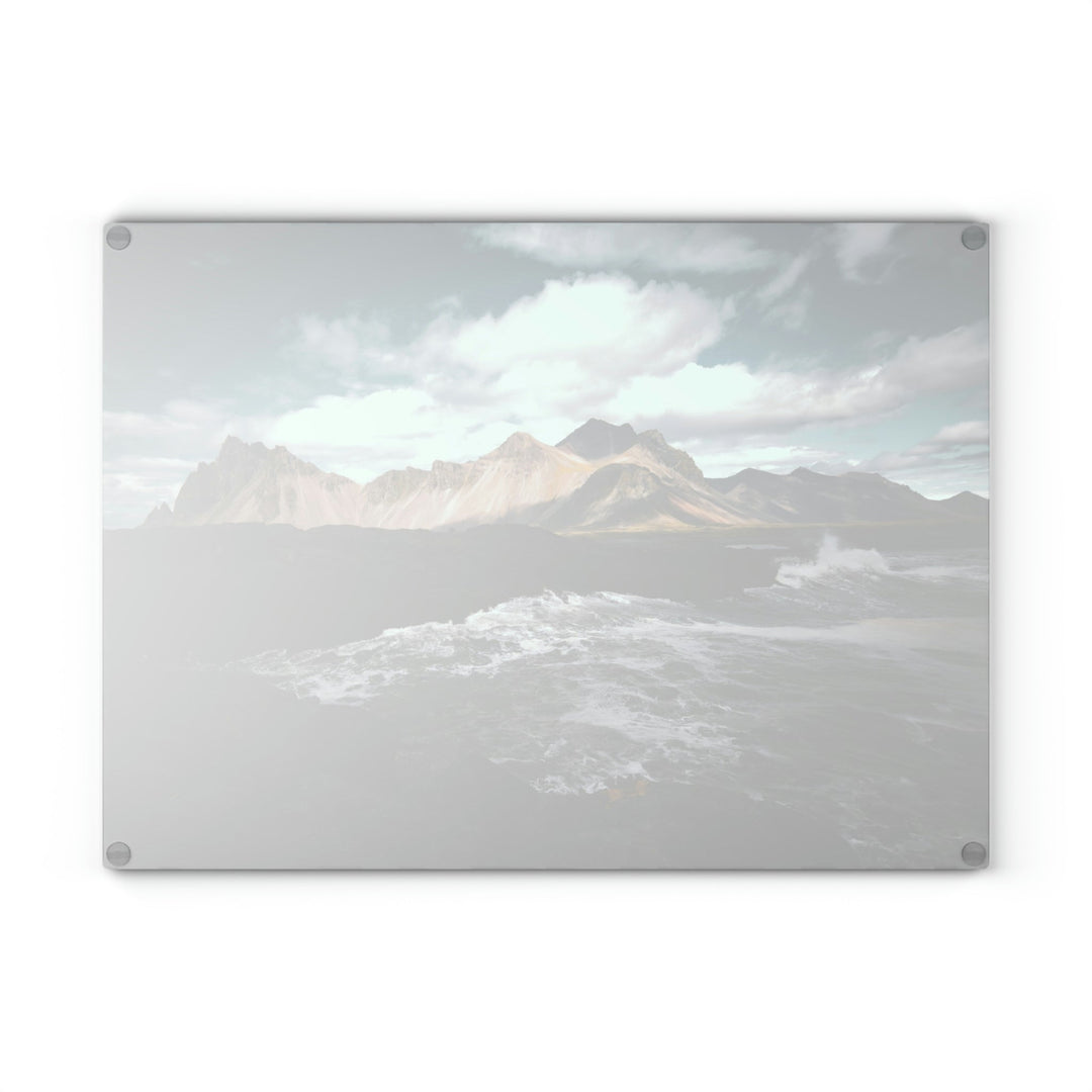 Crashing Sea - Glass Cutting Board - Visiting This World