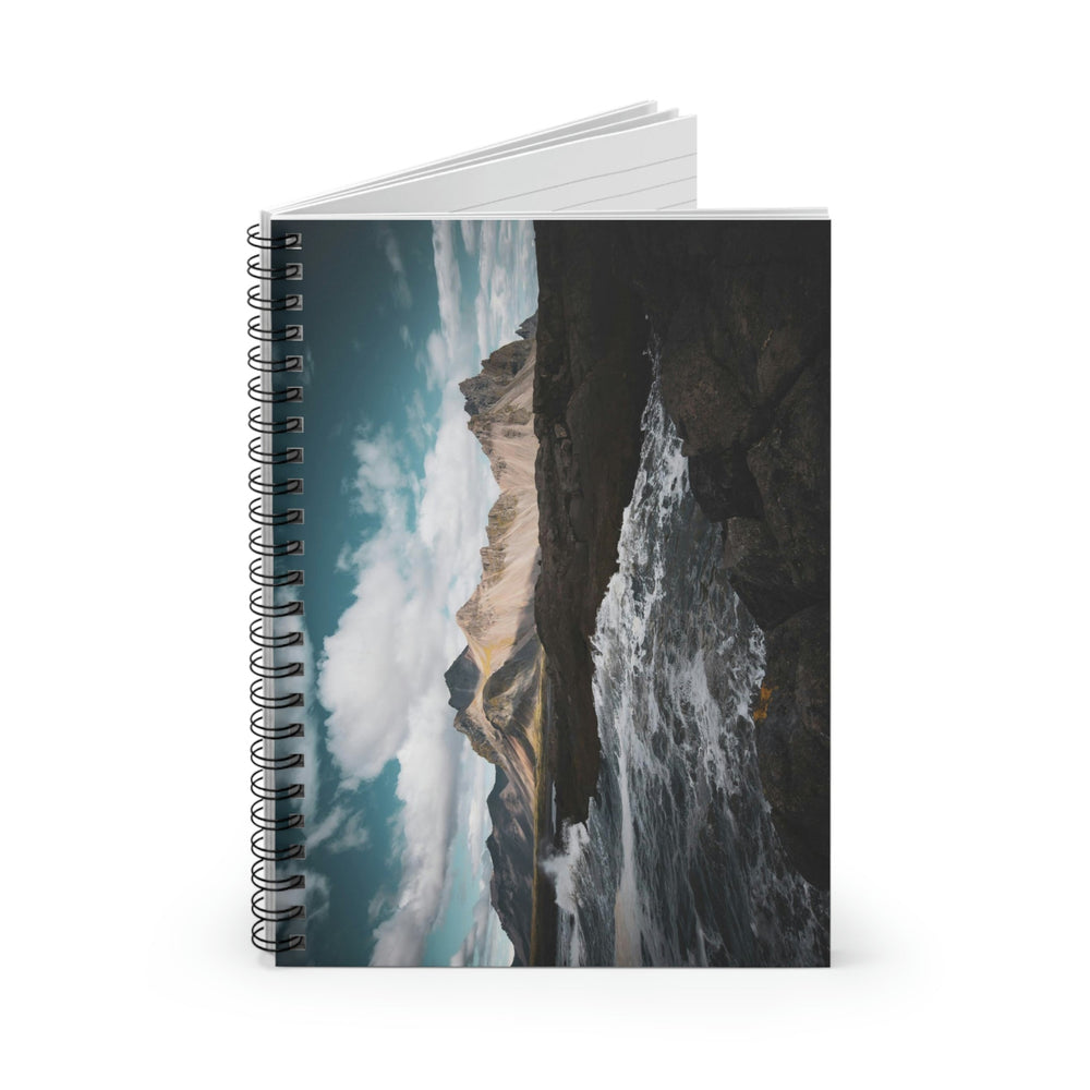 Crashing Sea - Spiral Ruled Line Notebook - Visiting This World