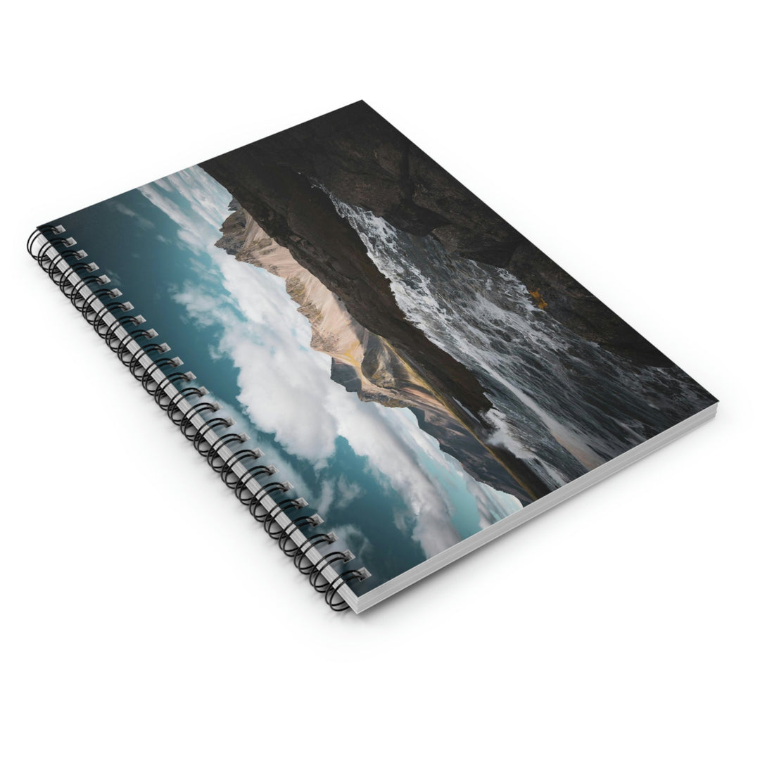 Crashing Sea - Spiral Ruled Line Notebook - Visiting This World