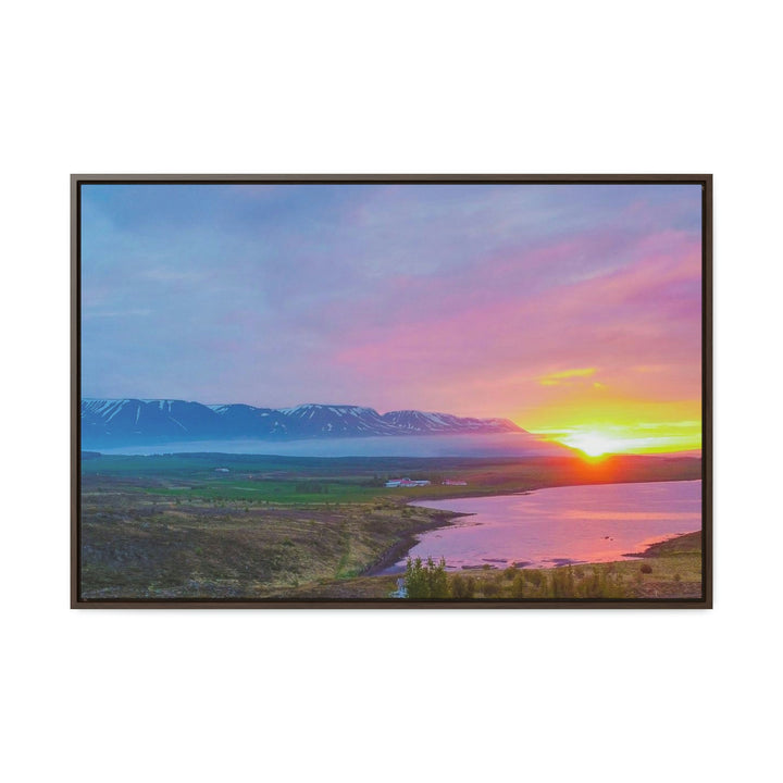 Sunset Over the Fjord Part 2 - Canvas with Frame