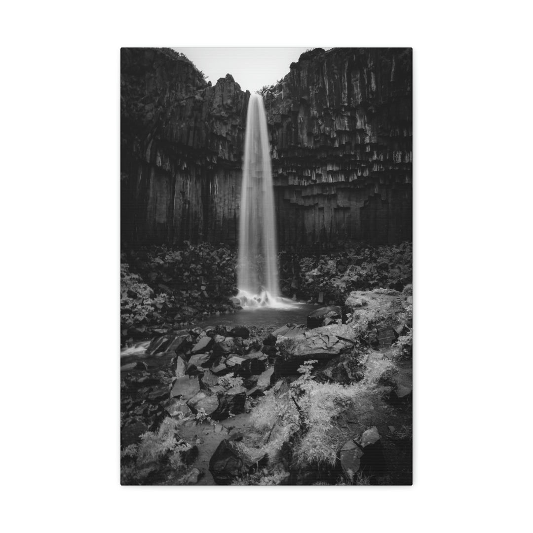 Svartifoss in Black and White - Canvas