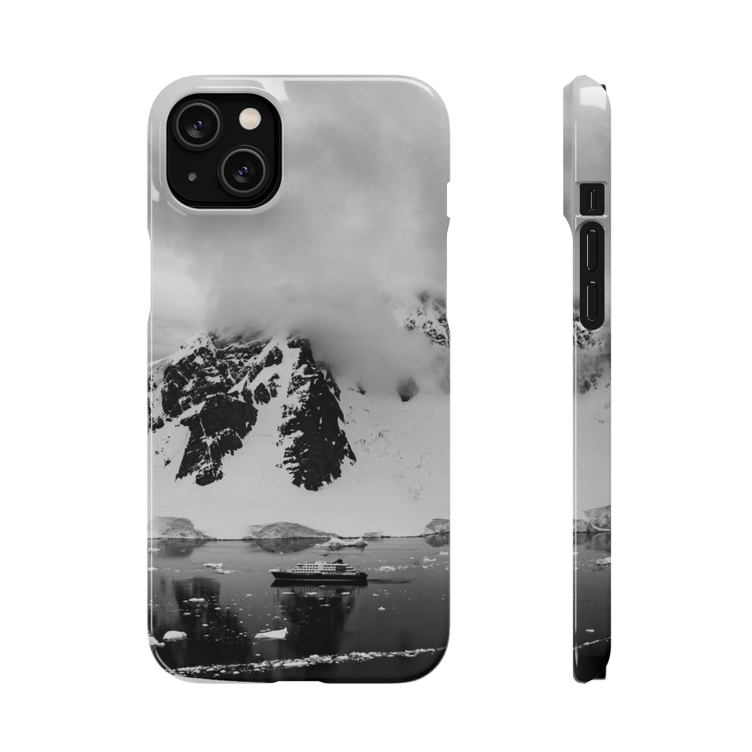 Peaceful Anchoring in Black and White - Phone Case