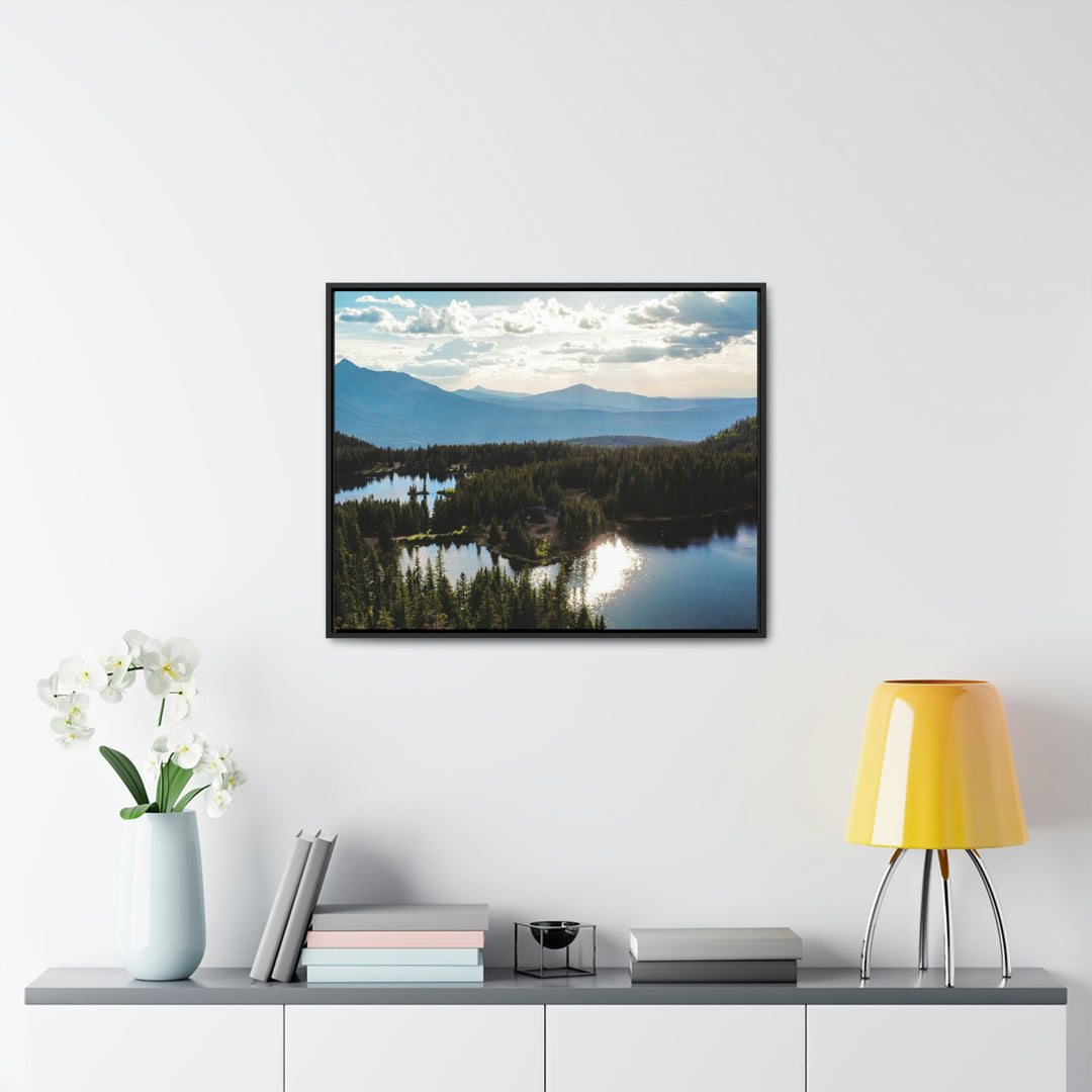 Cool Mountain Lakes - Canvas with Frame