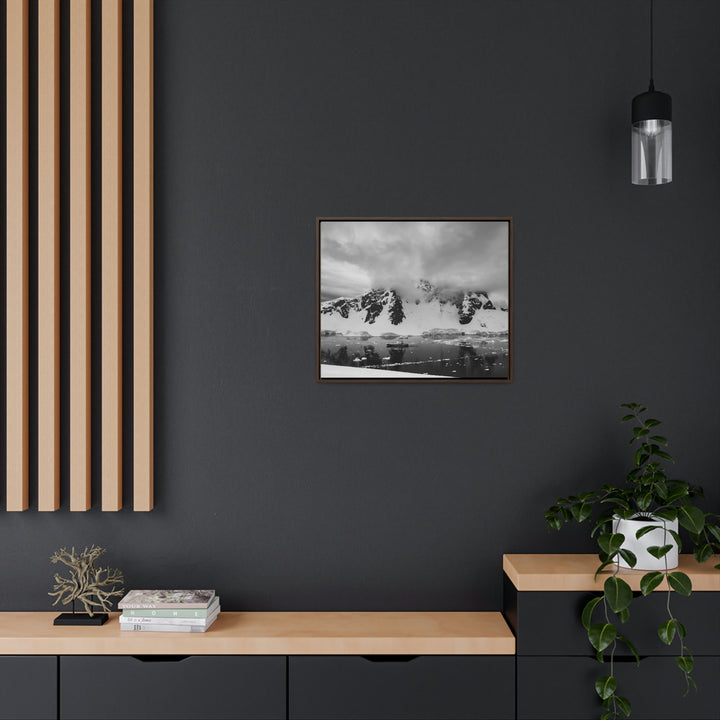 Peaceful Anchoring in Black and White - Canvas with Frame