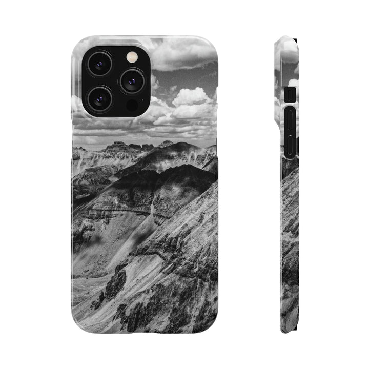 Imogene Pass From the Air in Black and White - Phone Case