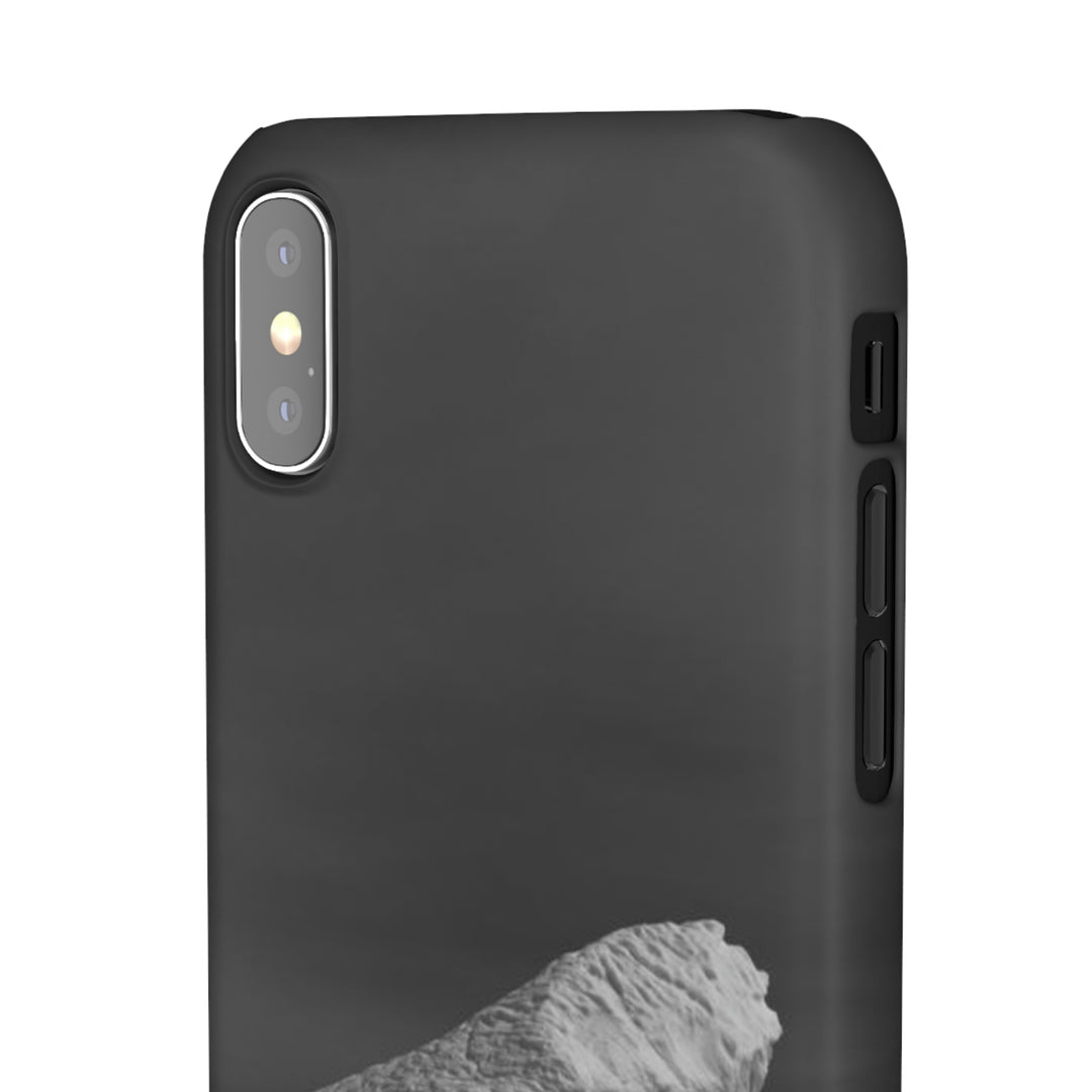 The Angles of an Iceberg in Black and White - Phone Case