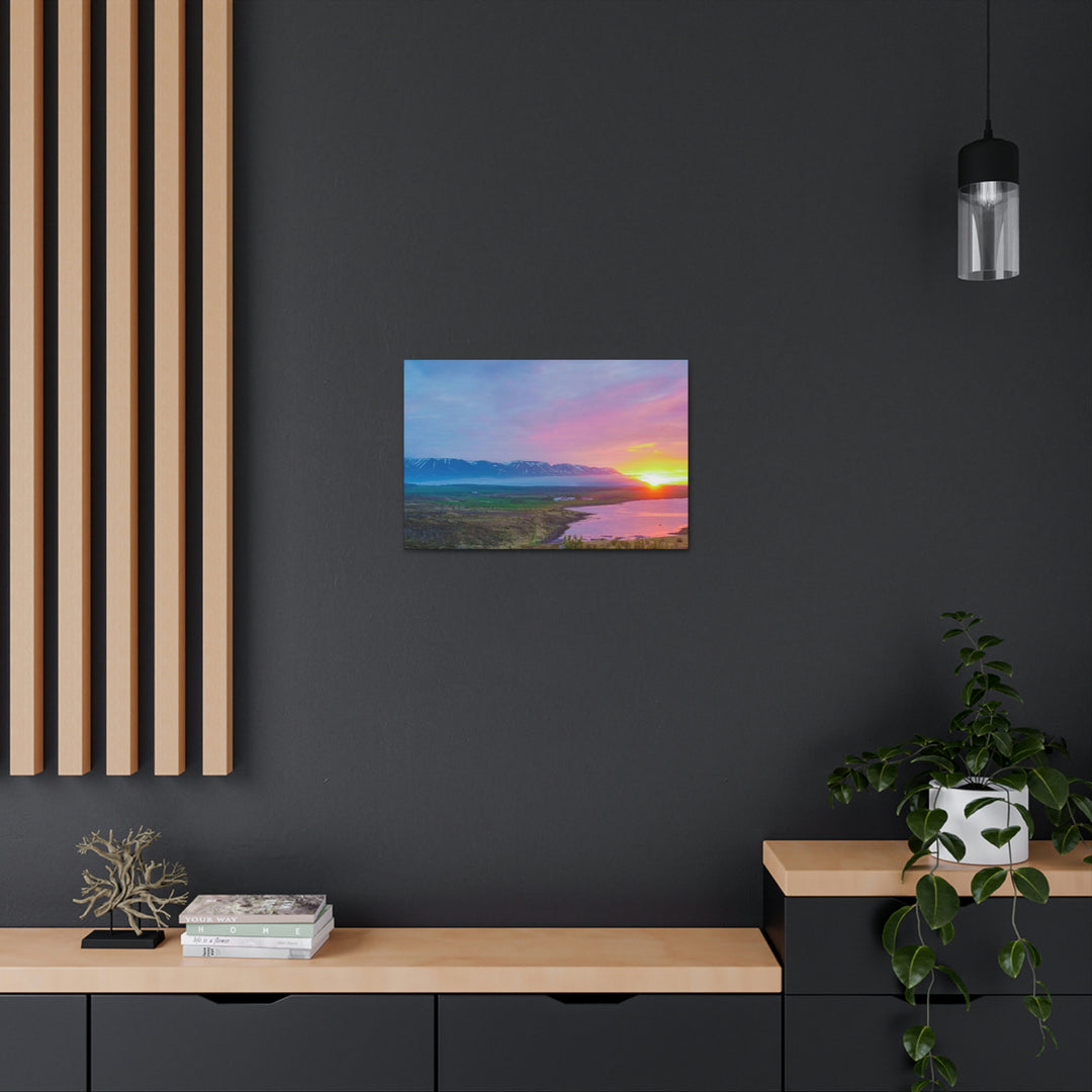 Sunset Over the Fjord Part 2 - Canvas