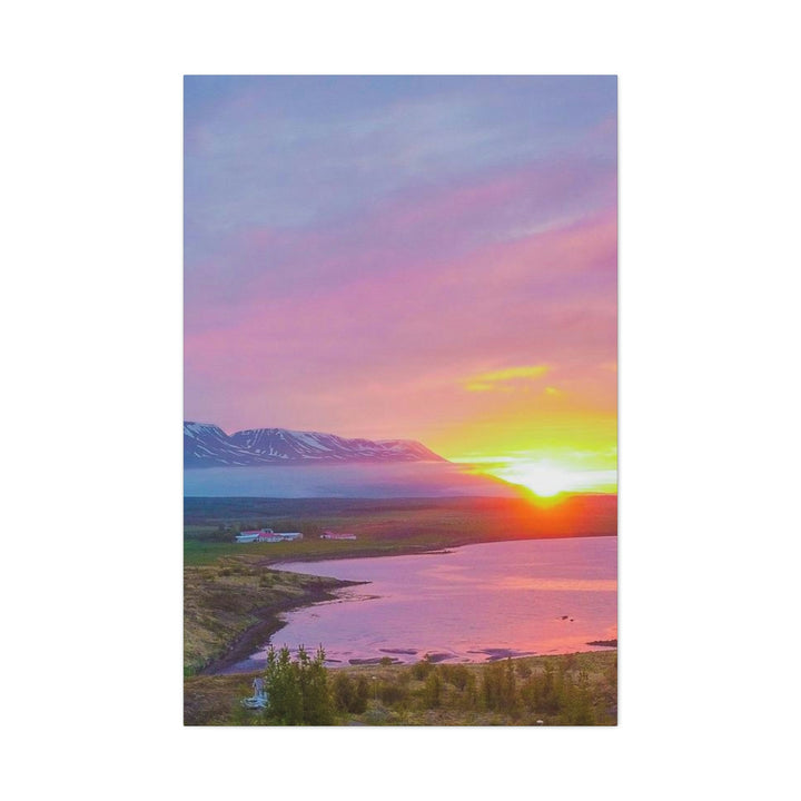 Sunset Over the Fjord Part 2 - Canvas