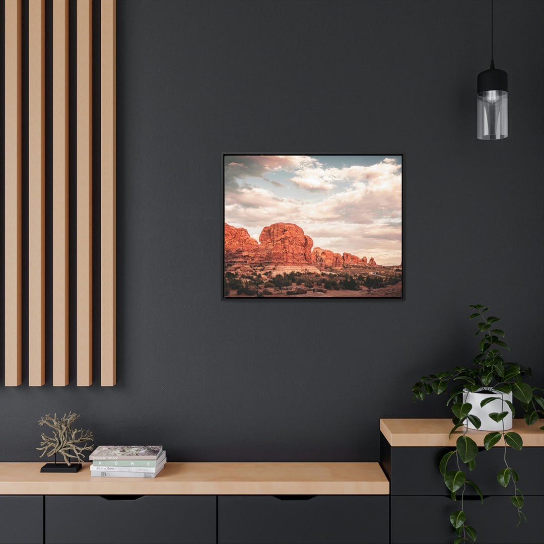 A Desert Sunset - Canvas with Frame