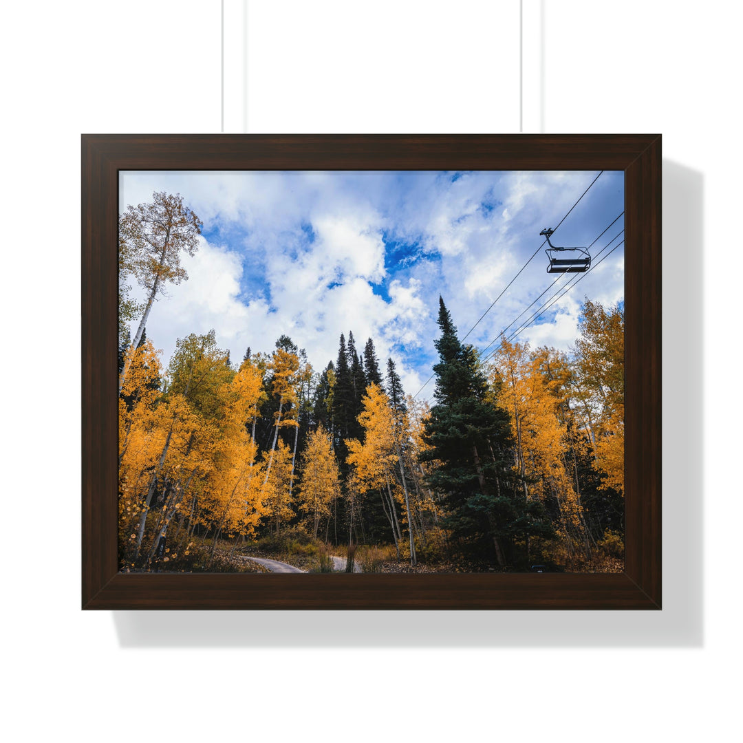 Chairlift in Suspension - Framed Print