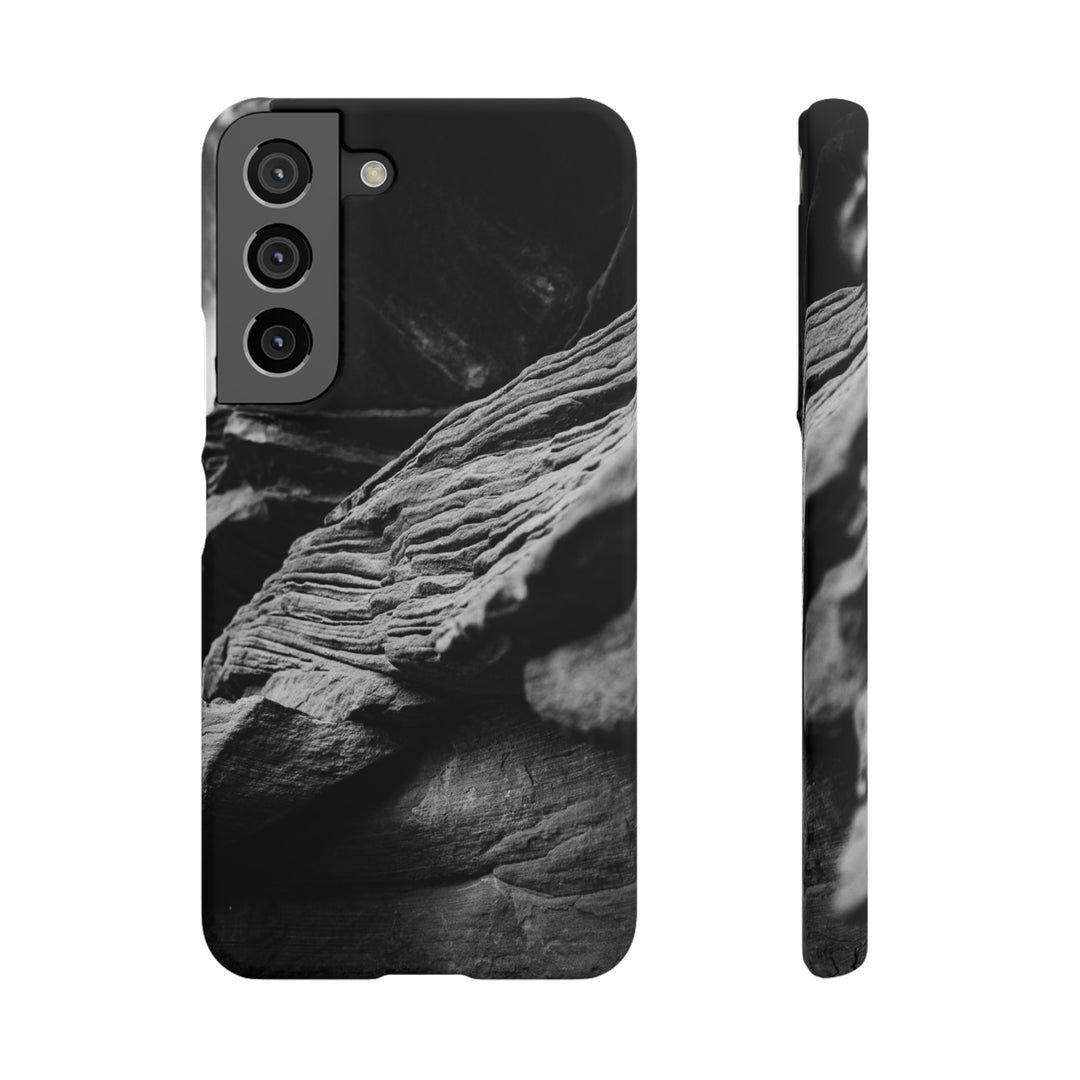 Layers of Rock in Black and White - Phone Case