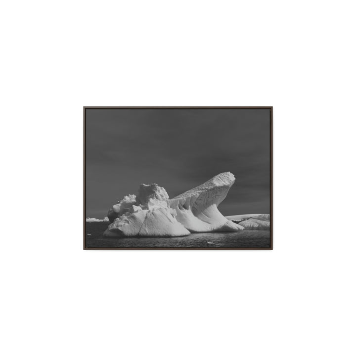 The Angles of an Iceberg in Black and White - Canvas with Frame