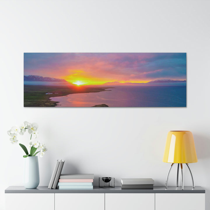 Sunset Over the Fjord Part 1 - Canvas