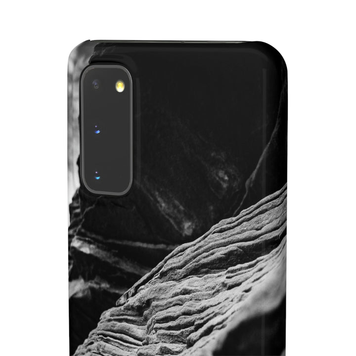 Layers of Rock in Black and White - Phone Case