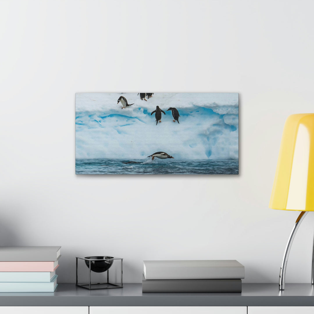 Porpoising Penguin - Canvas