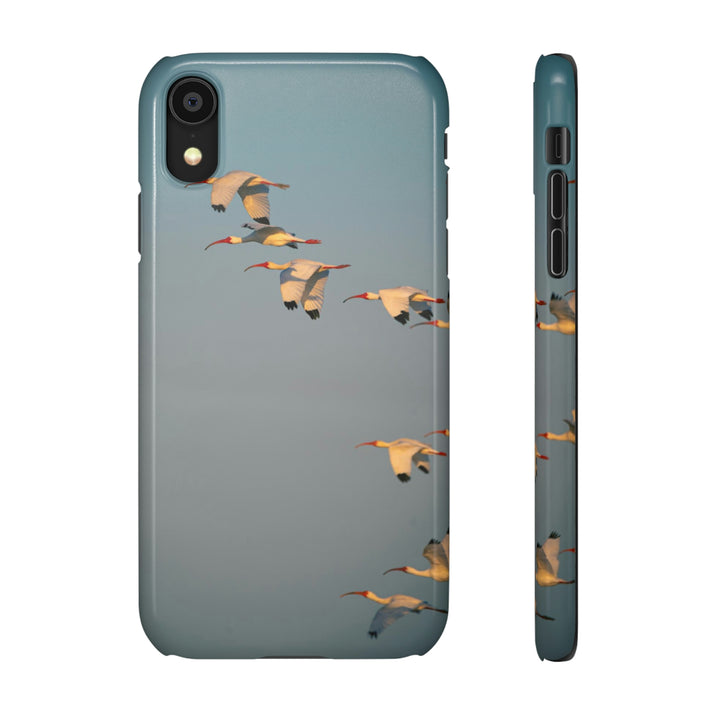 White Ibis in Flight - Phone Case