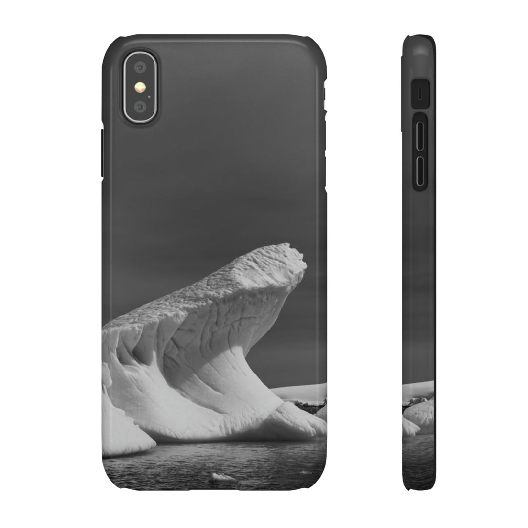 The Angles of an Iceberg in Black and White - Phone Case