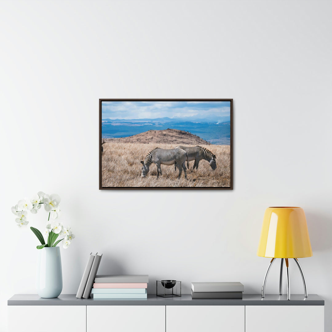 Zebra-Striped Expanse - Canvas With Frame