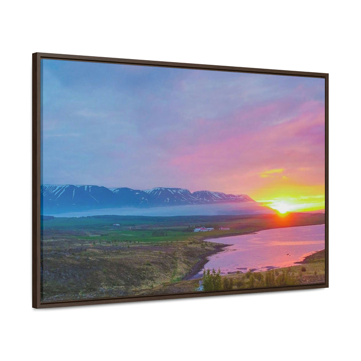 Sunset Over the Fjord Part 2 - Canvas with Frame