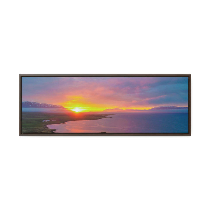 Sunset Over the Fjord Part 1 - Canvas with Frame